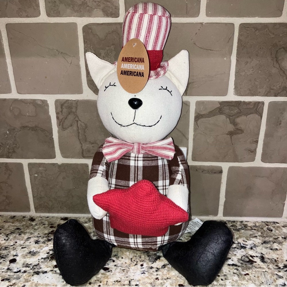 ‼️5 FOR $15‼️ NWT Americana Dog or Cat Weighted Decor